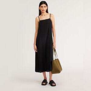 NWT Everlane black slip dress, size 0